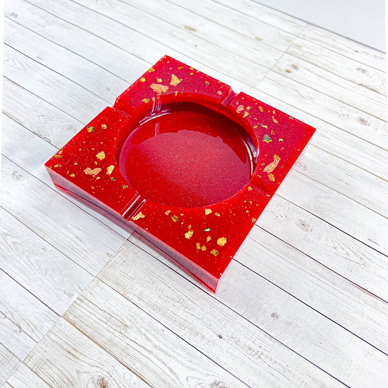 “Cherry Topping” Red COLORED COASTER/CANDLE HOLDER/ASHTRAY