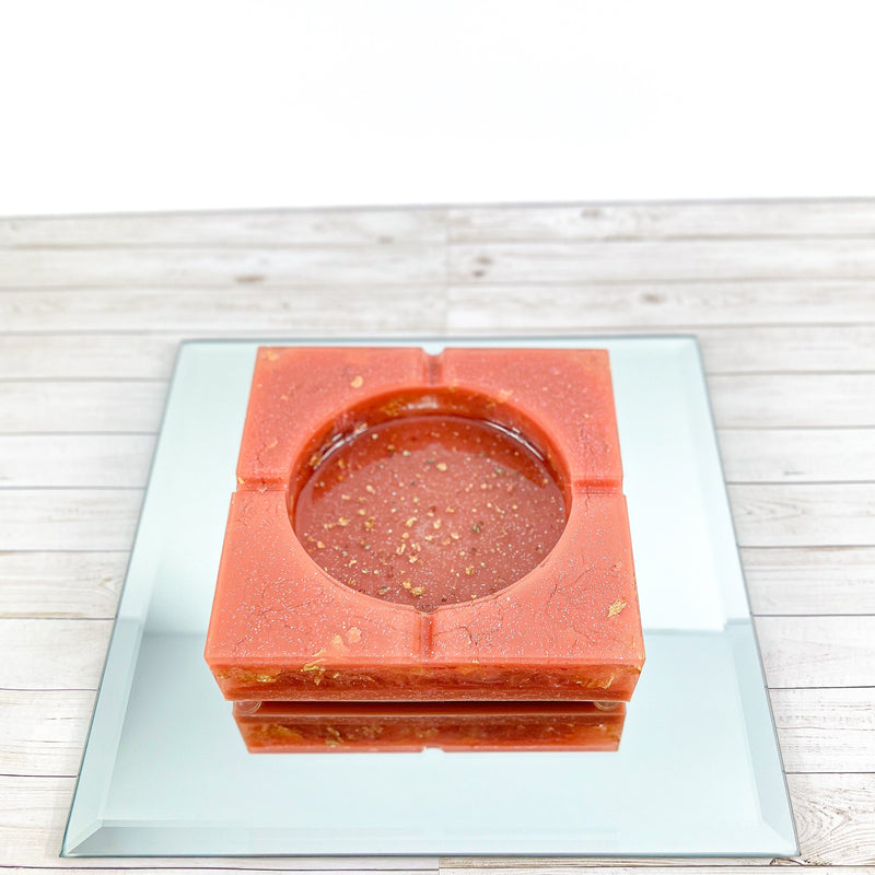 “French Saumon”  Salmon COLORED COASTER/CANDLE HOLDER/ASHTRAY