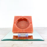 “French Saumon”  Salmon COLORED COASTER/CANDLE HOLDER/ASHTRAY