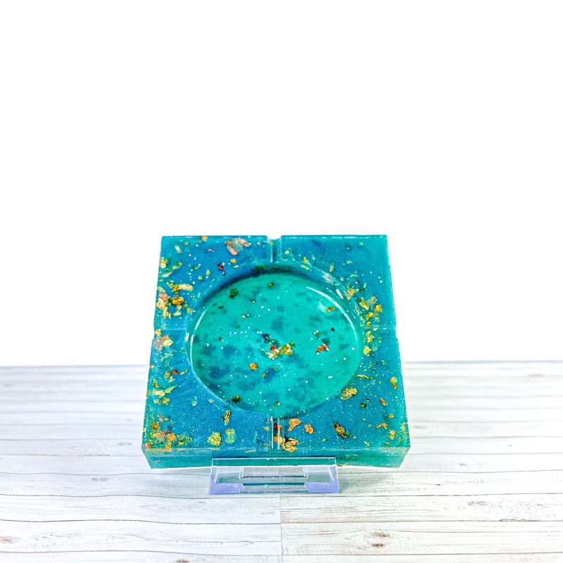 Callais “Beautiful Stone” Turquoise COLORED COASTER/CANDLE HOLDER/ASHTRAY