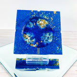 “Treasure Island” Dark Royal Blue COLORED COASTER/CANDLE HOLDER/ASHTRAY