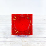 “Cherry Topping” Red COLORED COASTER/CANDLE HOLDER/ASHTRAY