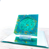 Callais “Beautiful Stone” Turquoise COLORED COASTER/CANDLE HOLDER/ASHTRAY