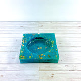 Callais “Beautiful Stone” Turquoise COLORED COASTER/CANDLE HOLDER/ASHTRAY