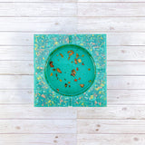 “UltraMarine” Teal COLORED COASTER/CANDLE HOLDER/ASHTRAY