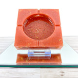 “French Saumon”  Salmon COLORED COASTER/CANDLE HOLDER/ASHTRAY