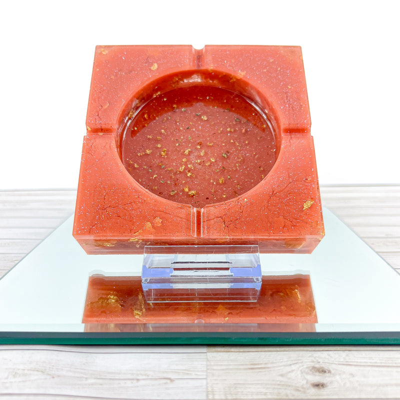 “French Saumon”  Salmon COLORED COASTER/CANDLE HOLDER/ASHTRAY