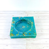 Callais “Beautiful Stone” Turquoise COLORED COASTER/CANDLE HOLDER/ASHTRAY