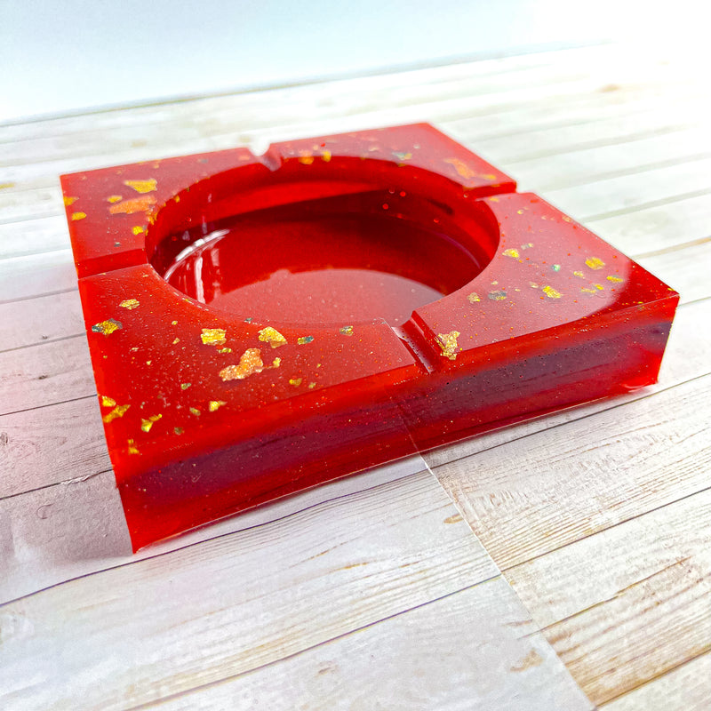 “Cherry Topping” Red COLORED COASTER/CANDLE HOLDER/ASHTRAY