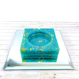 Callais “Beautiful Stone” Turquoise COLORED COASTER/CANDLE HOLDER/ASHTRAY