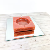 “French Saumon”  Salmon COLORED COASTER/CANDLE HOLDER/ASHTRAY