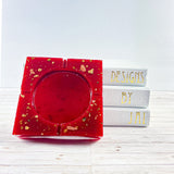 “Cherry Topping” Red COLORED COASTER/CANDLE HOLDER/ASHTRAY