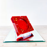 “Cherry Topping” Red COLORED COASTER/CANDLE HOLDER/ASHTRAY