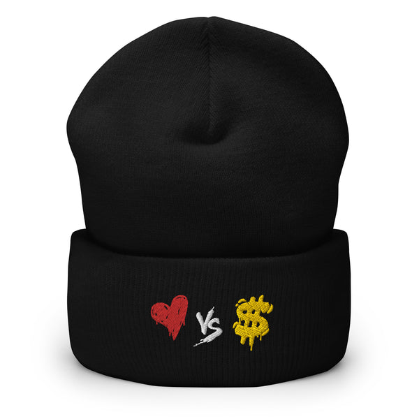 Black Love Vs Money Beanie Hat