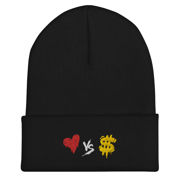 Black Love Vs Money Beanie Hat