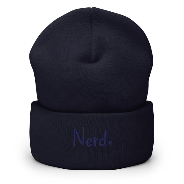 Navy Blue Nerd Beanie Hat