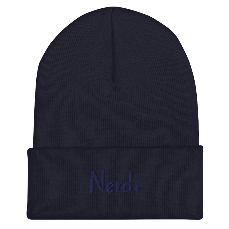 Navy Blue Nerd Beanie Hat