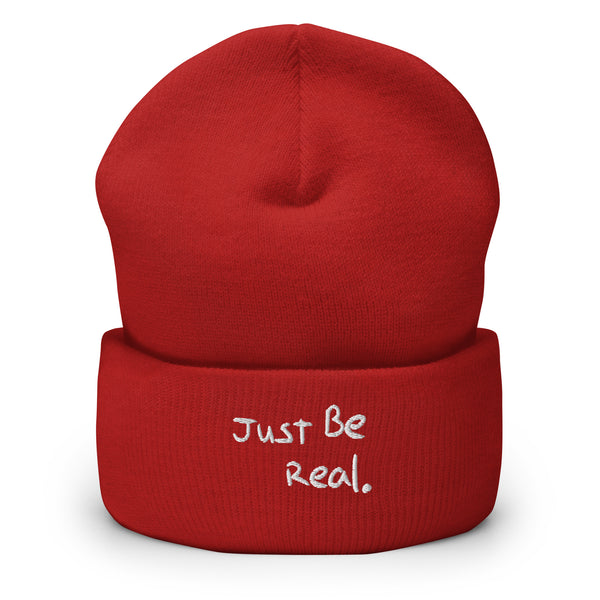 Red Just Be Real Beanie Hat