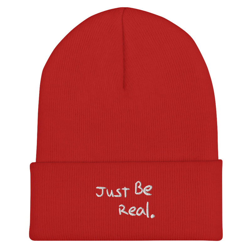 Red Just Be Real Beanie Hat