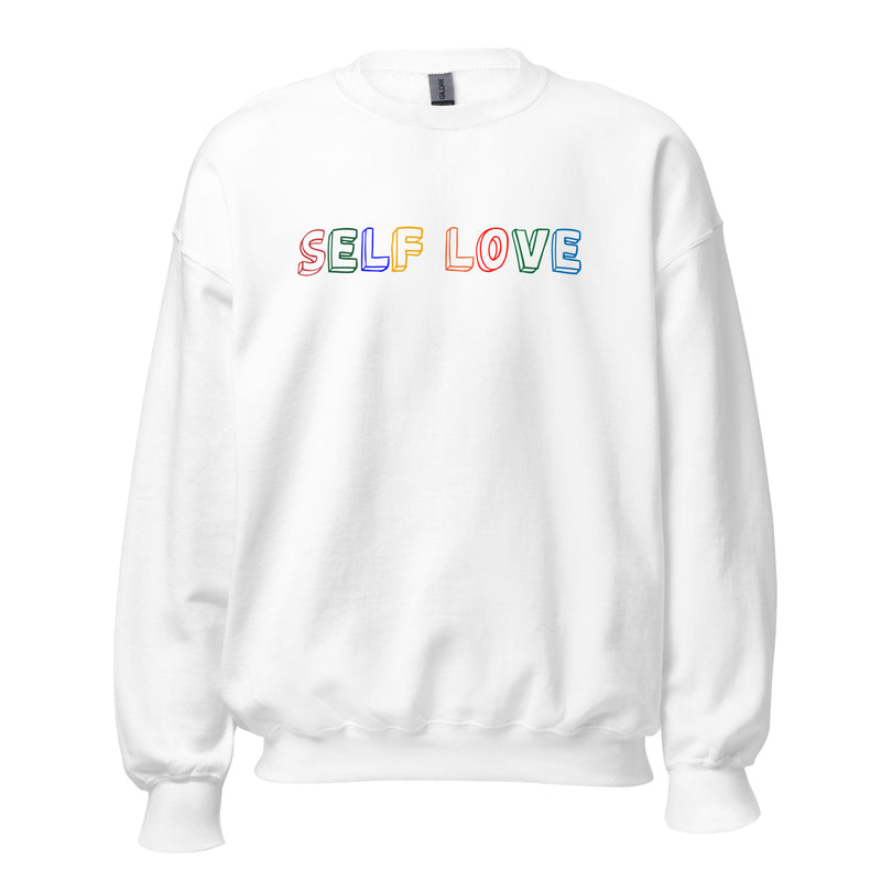 Self Love White Sweatshirt