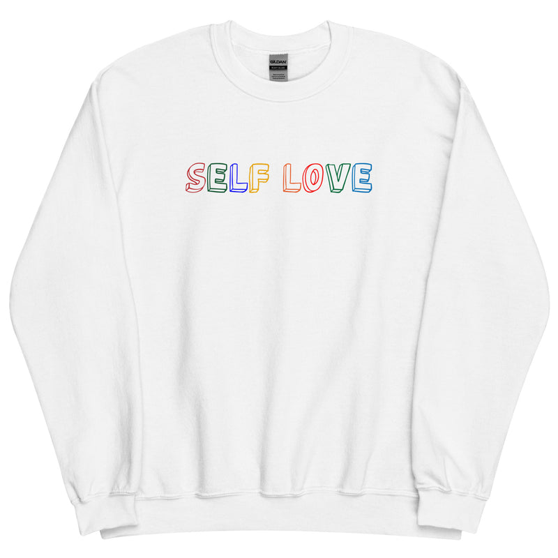 Self Love White Sweatshirt