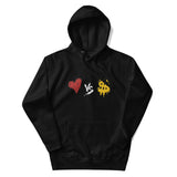 Embroidered Love Vs Money Black Hoodie