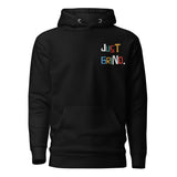 Embroidered "Just Grind" Black Hoodie