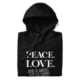 Peace, Love, Money Black Hoodie