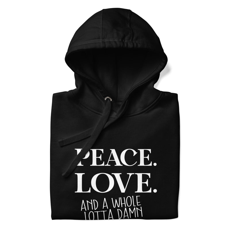 Peace, Love, Money Black Hoodie