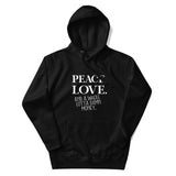 Peace, Love, Money Black Hoodie