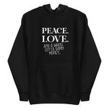 Peace, Love, Money Black Hoodie