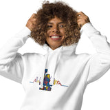 Embroidered LA City White Hoodie