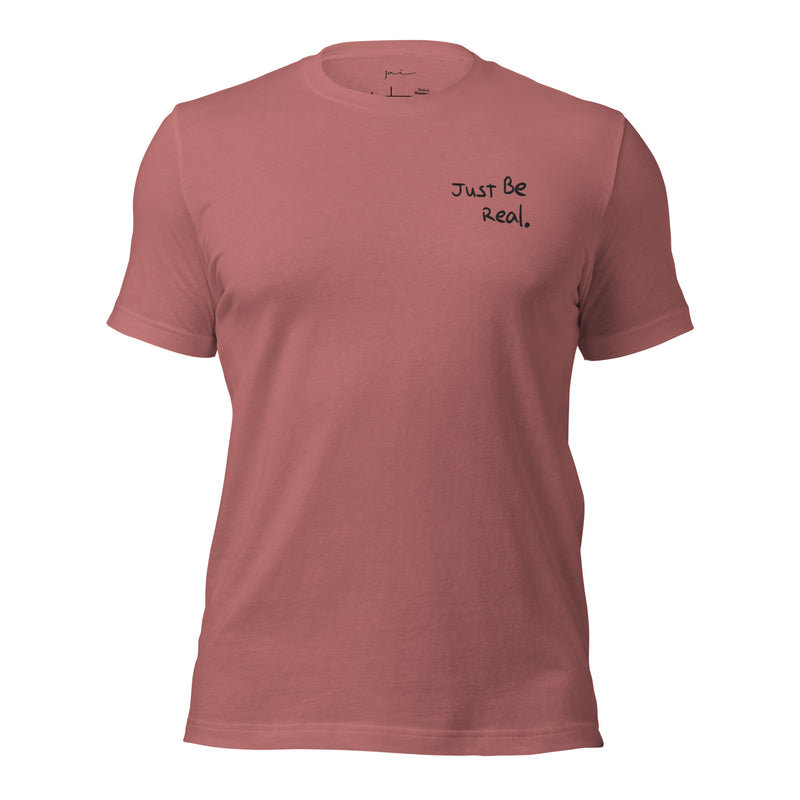 Embroidered Just Be Real Mauve T Shirt