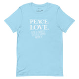 Peace. Love. Money Light Blue T Shirt