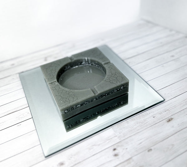 "Rockstar Lifestyle" Stone Grey Colored Coaster/Candle Holder/Ashtray