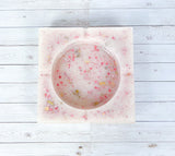 "Will You Be Mine" Light Pink Colored Coaster/Candle Holder/Ashtray