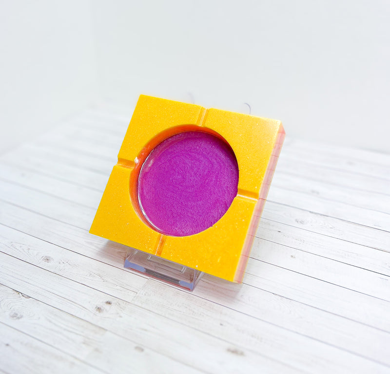 "6 am Sunrise" Yellow, Orange, Pink Colored Coaster/Candle Holder/Ashtray