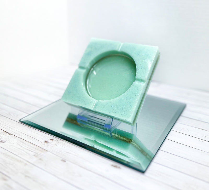 "Minty Fresh" Mint Colored Coaster/Candle Holder/Ashtray