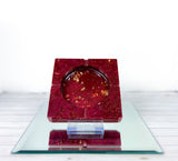 "Put On The Burgundy One" Burgundy Colored Coaster/Candle Holder/Ashtray