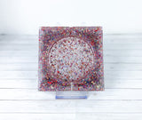 "Confetti Bomb" Multi-Colored Coaster/Candle Holder/Ashtray