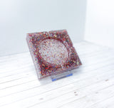 "Confetti Bomb" Multi-Colored Coaster/Candle Holder/Ashtray