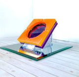 "Sunset’s Just Look Better" Orange, Yellow, Pink, Purple Colored Coaster/Candle Holder/Ashtray