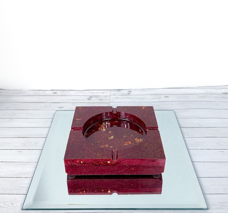 "Put On The Burgundy One" Burgundy Colored Coaster/Candle Holder/Ashtray