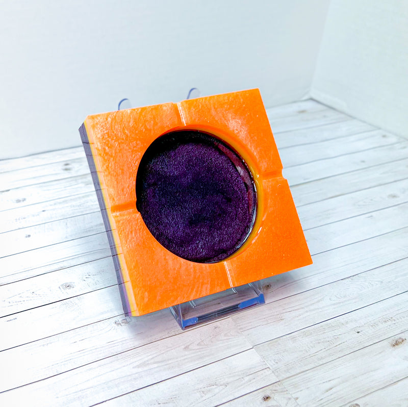 "Sunset’s Just Look Better" Orange, Yellow, Pink, Purple Colored Coaster/Candle Holder/Ashtray