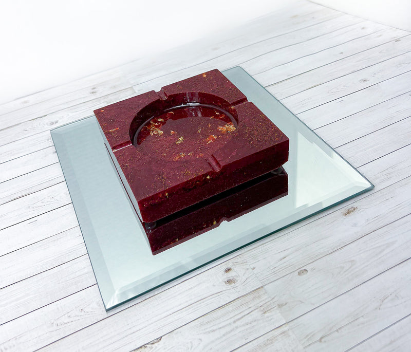 "Put On The Burgundy One" Burgundy Colored Coaster/Candle Holder/Ashtray