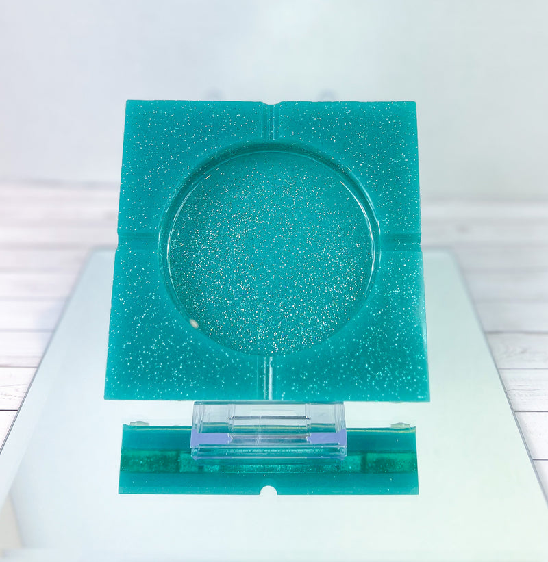 "Teal or no Teal" Teal Colored Coaster/Candle Holder/Ashtray