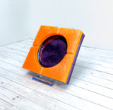 "Sunset’s Just Look Better" Orange, Yellow, Pink, Purple Colored Coaster/Candle Holder/Ashtray