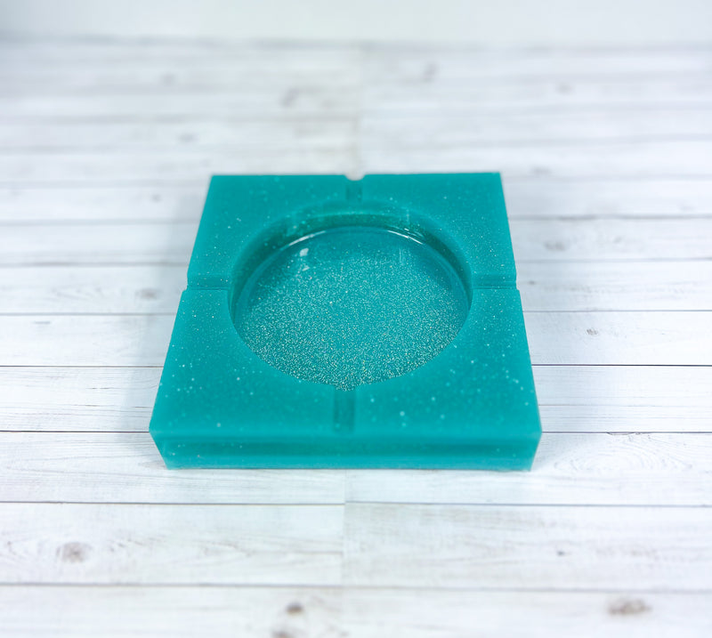 "Teal or no Teal" Teal Colored Coaster/Candle Holder/Ashtray