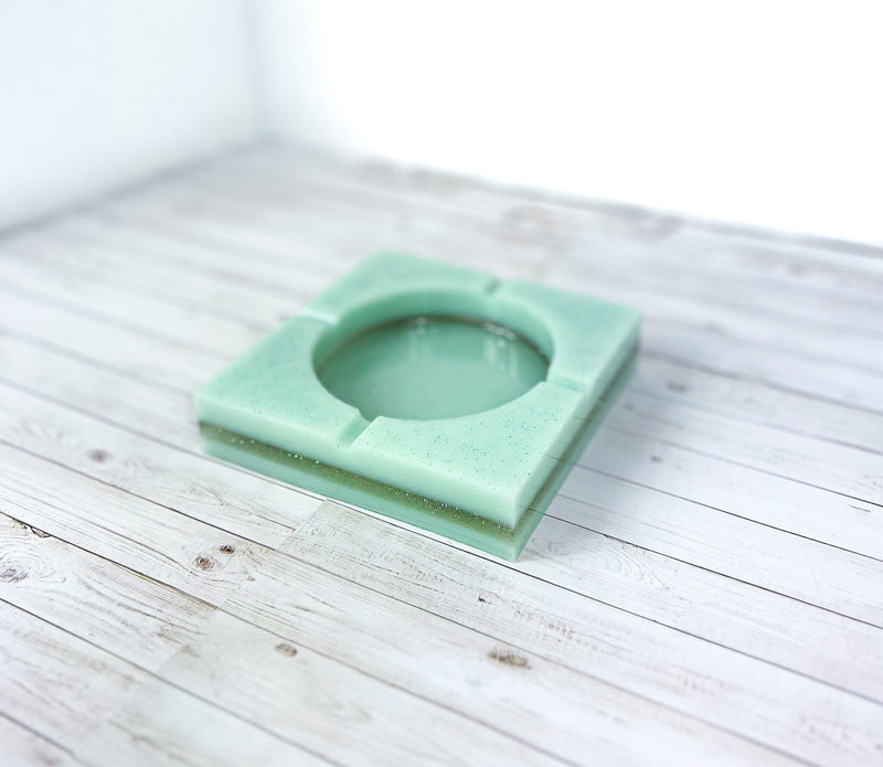 "Minty Fresh" Mint Colored Coaster/Candle Holder/Ashtray