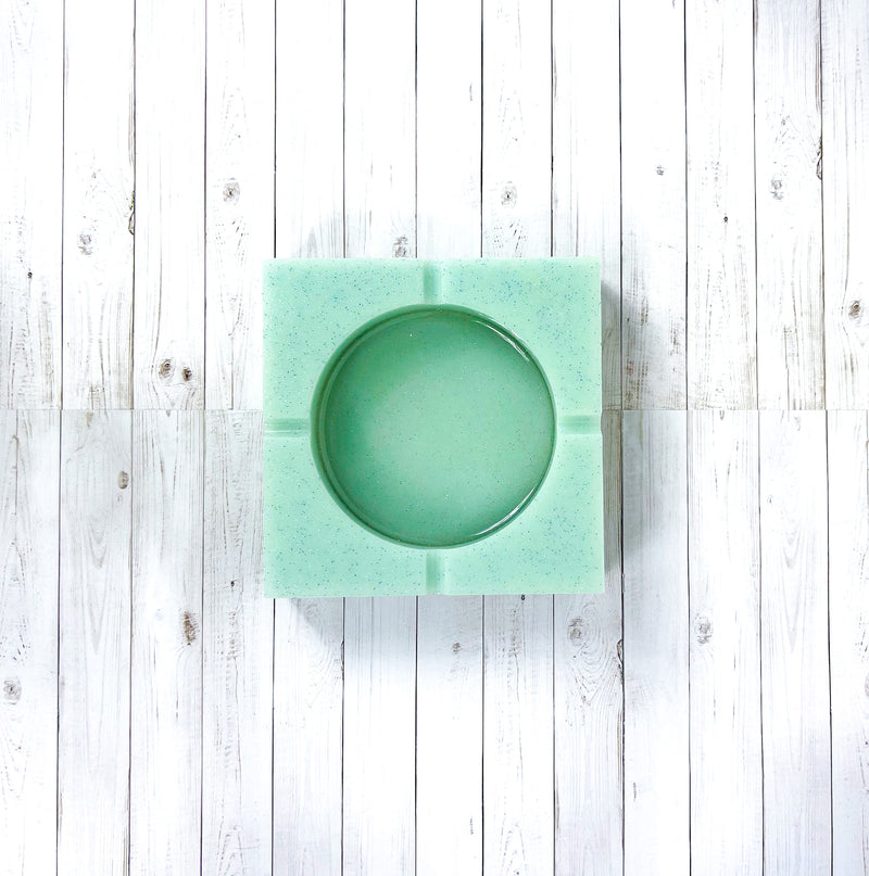 "Minty Fresh" Mint Colored Coaster/Candle Holder/Ashtray